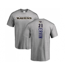 Football Baltimore Ravens #21 Tyler Ervin Ash Backer T-Shirt