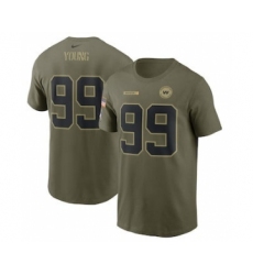 Men's Washington Redskins Football Team Chase Young Football Camo 2021 Salute To Service Name & Number T-Shirt