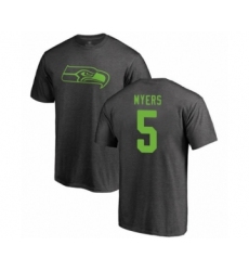 Football Seattle Seahawks #5 Jason Myers Ash One Color T-Shirt