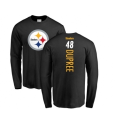 Football Pittsburgh Steelers #48 Bud Dupree Black Backer Long Sleeve T-Shirt
