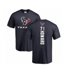 Football Houston Texans #71 Tytus Howard Navy Blue Backer T-Shirt