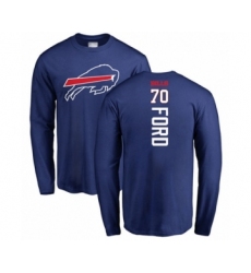 Football Buffalo Bills #70 Cody Ford Royal Blue Backer Long Sleeve T-Shirt