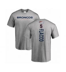 Football Denver Broncos #5 Joe Flacco Ash Backer T-Shirt