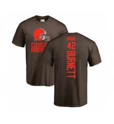 Football Cleveland Browns #42 Morgan Burnett Brown Backer T-Shirt