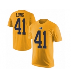 Men's Los Angeles Rams #41 David Long Gold Rush Pride Name & Number T-Shirt