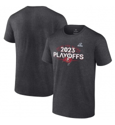Men's Tampa Bay Buccaneers Heather Charcoal 2023 Playoffs T-Shirt