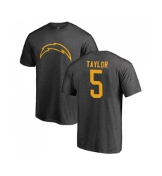 Football Los Angeles Chargers #5 Tyrod Taylor Ash One Color T-Shirt