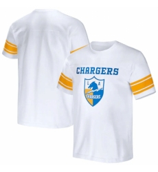 Men's Los Angeles Chargers White X Darius Rucker Collection Football Striped T Shirt