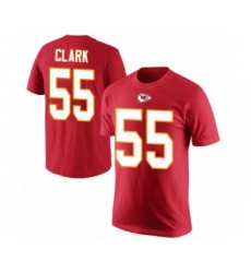 Football Men's Kansas City Chiefs #55 Frank Clark Red Rush Pride Name & Number T-Shirt