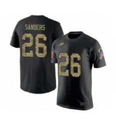 Philadelphia Eagles #26 Miles Sanders Green Name & Number Logo T-Shirt