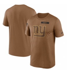 Men's New York Giants 2023 Brown Salute To Service Legend Performance T Shirt