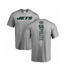 Football New York Jets #56 Jachai Polite Ash Backer T-Shirt