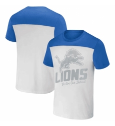 Men's Detroit Lions Cream Blue X Darius Rucker Collection Colorblocked T Shirt
