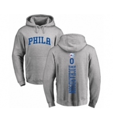 Basketball Philadelphia 76ers #0 Josh Richardson Ash Backer Pullover Hoodie