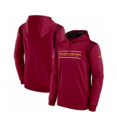 Men's Washington Football Team 2021 Burgundy Sideline Logo Performance Pullover Hoodie