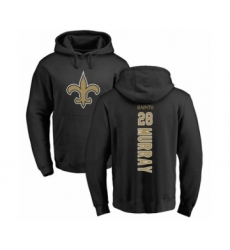 Football New Orleans Saints #28 Latavius Murray Black Backer Pullover Hoodie