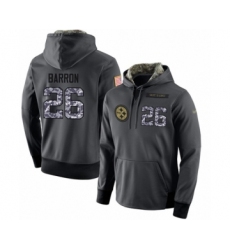 Football Men's Pittsburgh Steelers #26 Mark Barron Stitched Black Anthracite Salute to Service Player Performance Hoodie