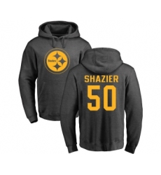 Football Pittsburgh Steelers #50 Ryan Shazier Ash One Color Pullover Hoodie
