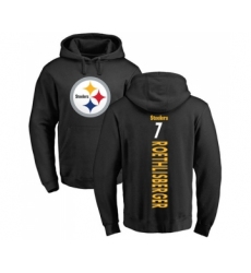 Football Pittsburgh Steelers #7 Ben Roethlisberger Black Backer Pullover Hoodie