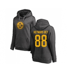Football Women's Pittsburgh Steelers #88 Darrius Heyward-Bey Ash One Color Pullover Hoodie