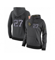 Football Women's Minnesota Vikings #27 Jayron Kearse Stitched Black Anthracite Salute to Service Player Performance Hoodie
