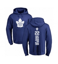 Hockey Toronto Maple Leafs #22 Ben Harpur Royal Blue Backer Pullover Hoodie
