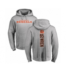 Football Cincinnati Bengals #95 Renell Wren Ash Backer Pullover Hoodie