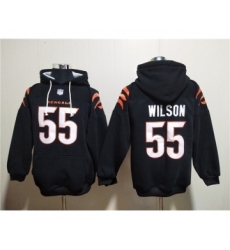 Men's Cincinnati Bengals #55 Logan Wilson Black Pullover Hoodie