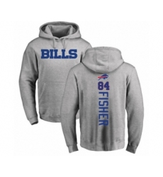 Football Buffalo Bills #84 Jake Fisher Ash Backer Pullover Hoodie