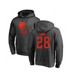 Football Cleveland Browns #28 Phillip Gaines Ash One Color Pullover Hoodie