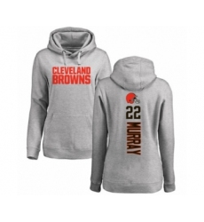 Football Women's Cleveland Browns #22 Eric Murray Ash Backer Pullover Hoodie