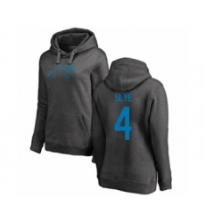 Football Women's Carolina Panthers #4 Joey Slye Ash One Color Pullover Hoodie