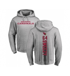 Football Arizona Cardinals #64 J.R. Sweezy Ash Backer Pullover Hoodie