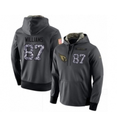 Football Men's Arizona Cardinals #87 Maxx Williams Stitched Black Anthracite Salute to Service Player Performance Hoodie