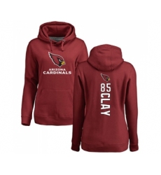 Football Women's Arizona Cardinals #85 Charles Clay Maroon Backer Pullover Hoodie