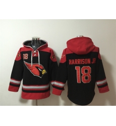 Men's Arizona Cardinals #18 Marvin Harrison Jr. Black Ageless Must-Have Lace-Up Pullover Hoodie