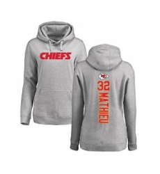 Football Women's Kansas City Chiefs #32 Tyrann Mathieu Ash Backer Pullover Hoodie