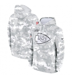 Men's Kansas City Chiefs 2024 Arctic Camo Salute To Service Club Fleece Pullover Hoodie
