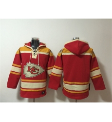 Men's Kansas City Chiefs Blank Red Lace-Up Pullover Hoodie