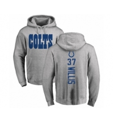 Football Indianapolis Colts #37 Khari Willis Ash Backer Pullover Hoodie