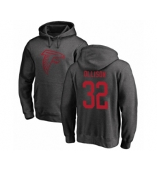 Football Atlanta Falcons #32 Qadree Ollison Ash One Color Pullover Hoodie