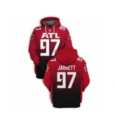 Men's Atlanta Falcons #97 Grady Jarrett 2021 Red Pullover Football Hoodie