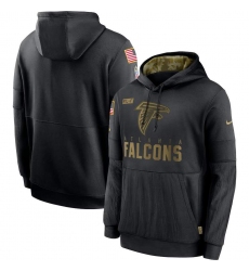 Men's NFL Atlanta Falcons 2020 Salute To Service Black Pullover Hoodie