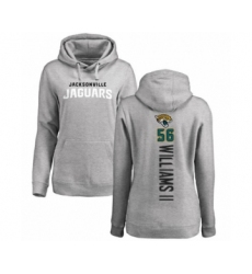 Football Women's Jacksonville Jaguars #56 Quincy Williams II Ash Backer Pullover Hoodie