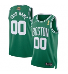 Men's Boston Celtics Active Player Custom Kelly Green 2024 Finals Champions Icon Edition Stitched Basketball Jersey