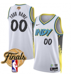 Men's Indiana Pacers Active Player Custom White 2024-25 City Edition Stitched Basketball Jersey