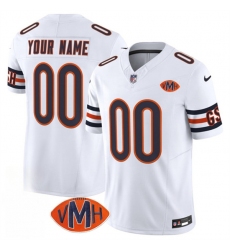 Men's Chicago Bears Active Player Custom White 2025 F.U.S.E. With VMH Patch Vapor Untouchable Limited Football Stitched Jersey
