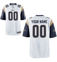 Nike Men's Los Angeles Rams Customized Game White Jersey