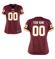  Women's Washington Redskins Nike Burgundy Custom Game Jersey