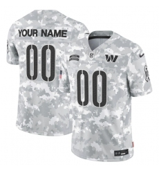 Men's Washington Commanders Active Player Custom 2024 F.U.S.E Arctic Camo Salute To Service Limited Stitched Football Jersey